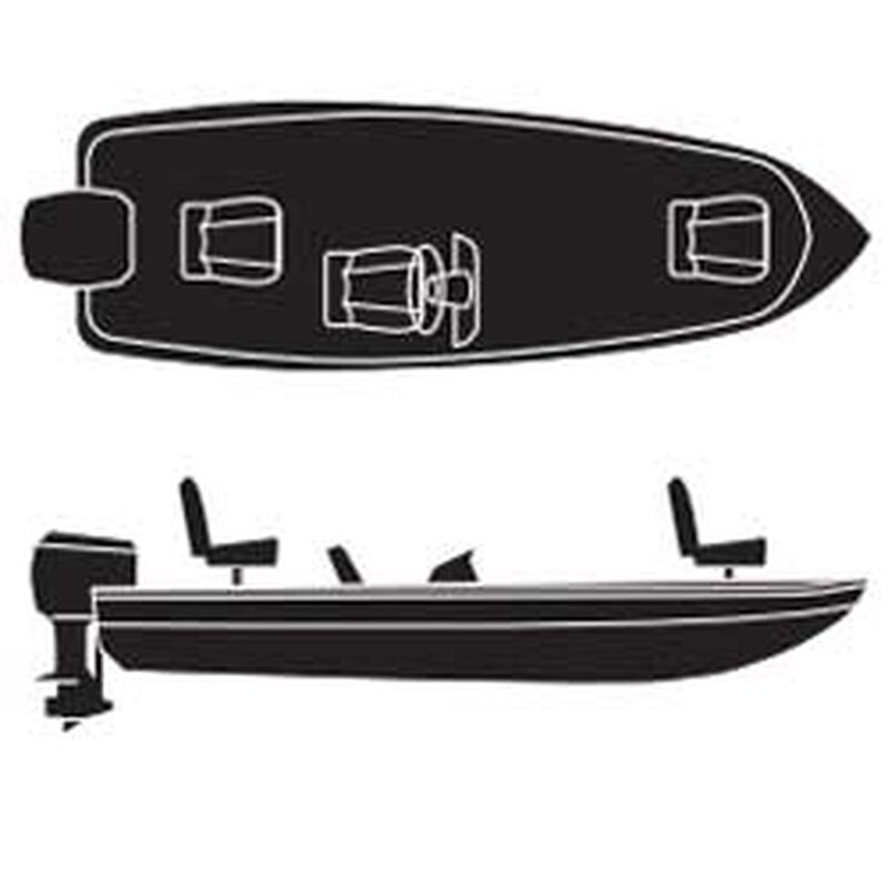 V-Hull Fishing Boats with Single Consoles, Outboard Road Ready Cotton Covers image number 0