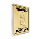 If Fish Kept His Mouth Shut Poster, Parchment image number 1