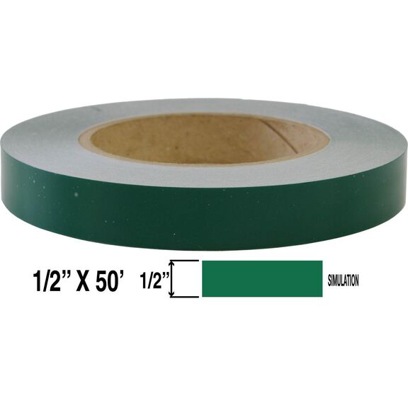 Premium 1/2" X 50' Single Pinstripe - Forest Green image number 3