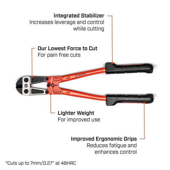 18" High Leverage Compound Bolt Cutter image number 3