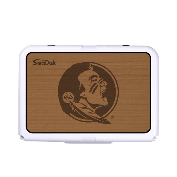 SeaDek Cooler Pad - Collegiate Collection - Fits RTIC 20 - Mocha / Black, Florida State University image number 0
