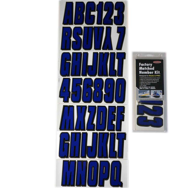 3" Block Letter Kit, Blue/Black image number 0
