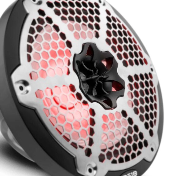 HYDRO 8" 2-Way Marine Speakers with Integrated RGB LED Lights, 375 Watts, White image number 2