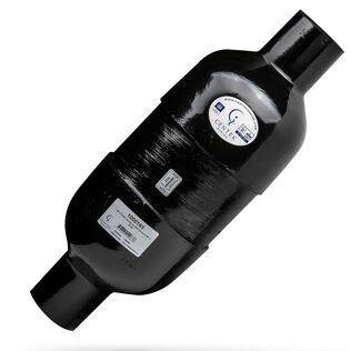 Centek Marine Vernatone Round Wet Exhaust Muffler, 5.00" Inlet/Outlet - Starboard