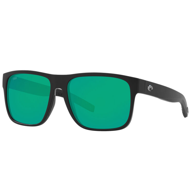 Costa Spearo XL 580G Polarized Sunglasses, in Matte Black Frame/Green Mirror Lens | by West Marine