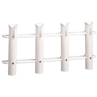 Polypropylene Four-Tube Tournament Rod Rack, White