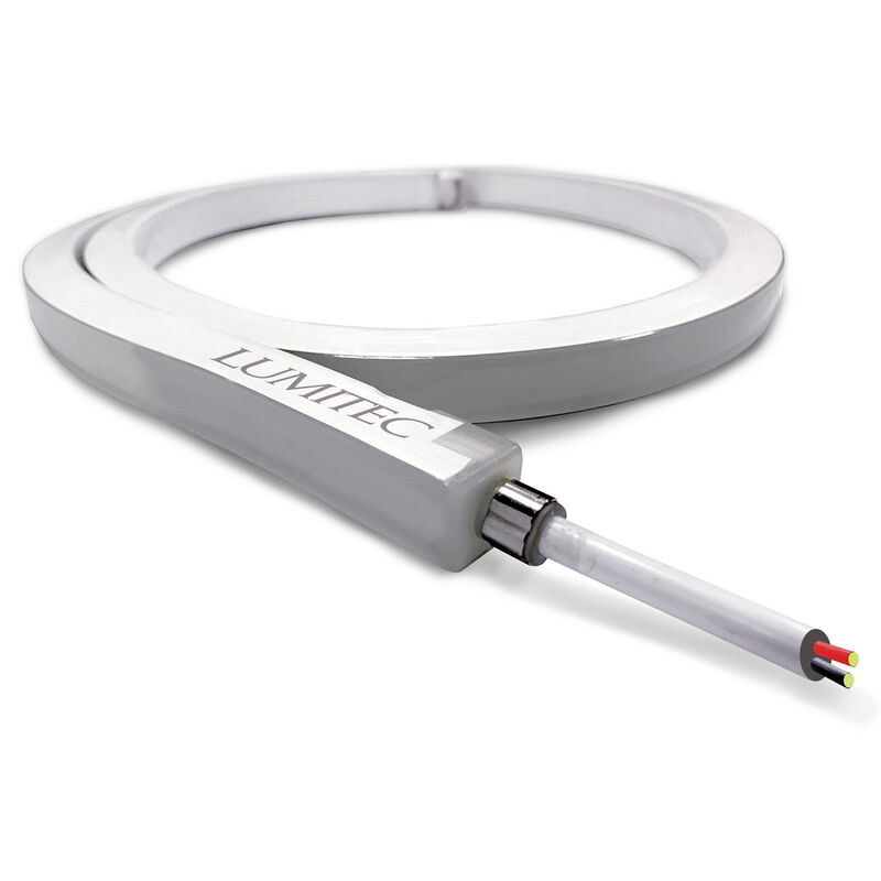 Lumitec Moray Flex Light with Internal Controller Full color RGBW Spectrum 3 ft TopView White Bracket 101640