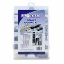 Copper Mini Double Barrel Sleeves Kit, 550 pc, 400 pc Aluminum Single Sleeves, 100 pc Small & Medium Stainless Steel Thimbles, 50 pc Large Nylon Thimbles, Deluxe Crimper Tool image number 0