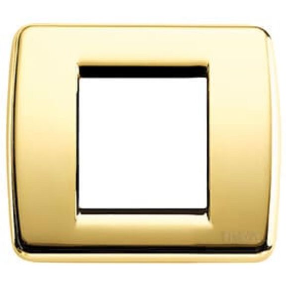 Vimar Idea Classica 17093.32 2-Module Cover Plate, Polished Gold image number 0