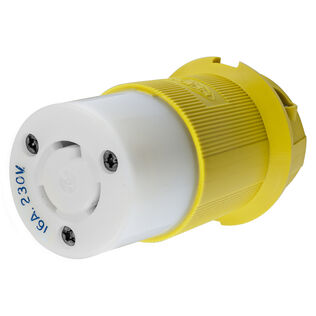 Hubbell Marine Twist-Lock Connector , 16A 230V, Yellow