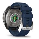 Quatix 8&nbsp;Nautical Smartwatch&nbsp;Sapphire Titanium Bezel with Captain Blue Silicone 51mm Band image number 1