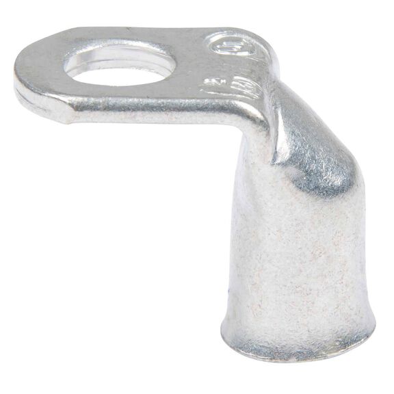 2 AWG 90 Degree Tinned Copper Lug, 5/16" Stud Size, 2-Pack image number 0
