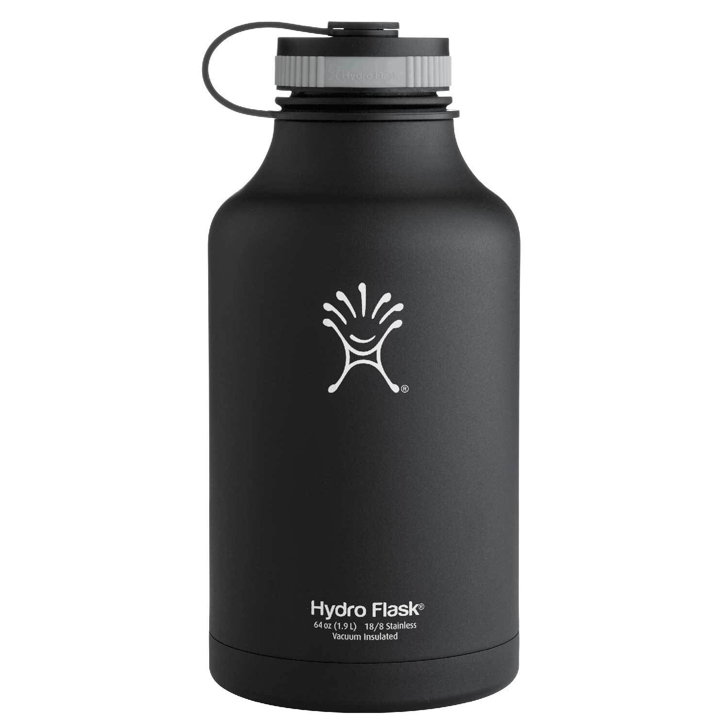 HYDRO FLASK Beer Growler, 64 oz., Black