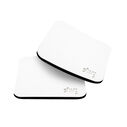 Metal Nano Gel Pads, Square with Leather Coating, Set of 2, White image number 0