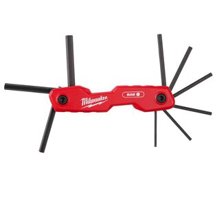 9-Key Folding Hex Key Set - SAE