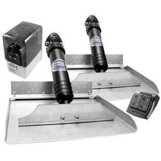 Classic Hydraulic Trim Tab System, 12" x 12", Fits Boats: 19' - 24' (limited transom space)