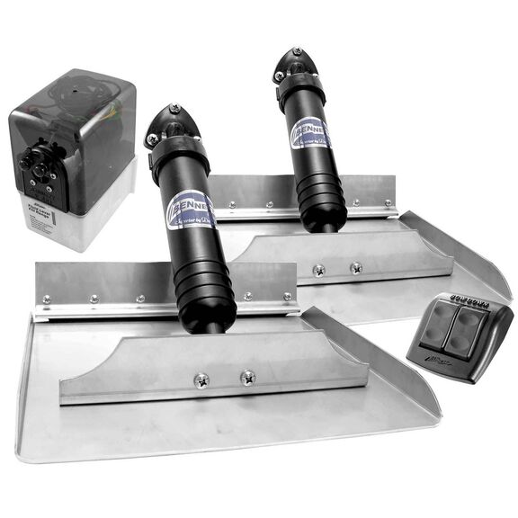 Classic Hydraulic Trim Tab System, 12" x 12", Fits Boats: 19' - 24' (limited transom space) image number 0