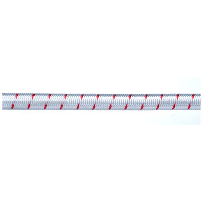 White and Red Shock Cord, Sold by the Foot