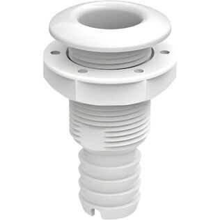 SEAFLO 3/4" Thru Hull Fitting with Check Valve White