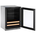 24" Stainless Beverage Center, RHH Lock image number 1