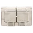 1 Gang, Stainless Steel Duplex Cover, 4X image number 2