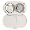 Aidack Transom Shower Hot/Cold Mixer, Warm White Cup & Lid, Small Warm White Sprayer, 10' White Rubber Hose, Chrome Aidack Handle image number 4