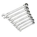 7 Piece SAE Combination Ratcheting Wrench Set image number 0