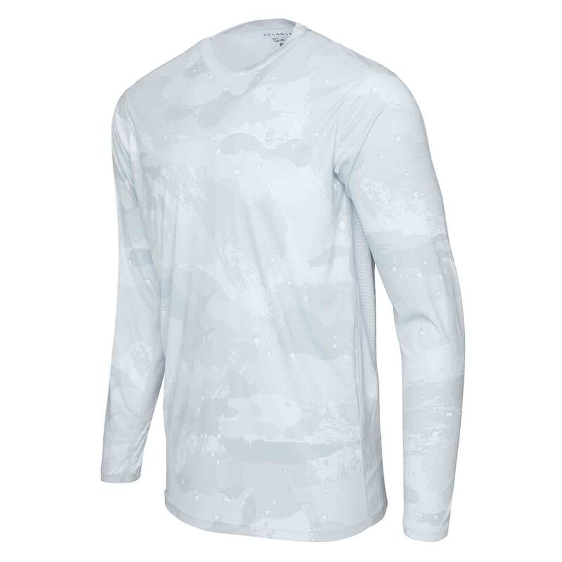 Pelagic Men's Brush Camo Vaportek Shirt, in Light Gray, Size 2XL | by West Marine