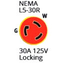 Marinco 50 Foot Shore Power Cord Set, 30 Amp, 125V, Yellow image number 1
