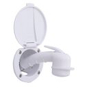Recessed Shower Arctic White Cup & Lid, Small Arctic White Sprayer, 10' White Rubber Hose image number 1