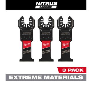 NITRUS CARBIDE&trade; Extreme Materials Universal Fit OPEN-LOK&trade; Multi-Tool Blade, 3 Pack