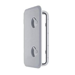 SEAFLO Marine Deck Access Hatch & Lid &ndash; 23.9" x 9.5", White, Rectangular Inspection Hatch with 180&deg; Opening, Non-Slip Surface, UV-Resistant