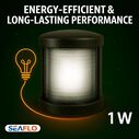 SEAFLO 11 Series LED Stern Navigation Light 12V IP67 White 2NM Mini Black image number 5