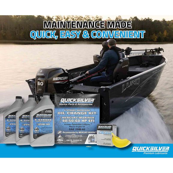 25W-40 Oil Change Kit for 4-stroke 40hp, 50hp and 60hp Mercury Outboards image number 6