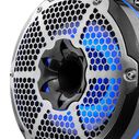 HYDRO 10" Neodymium Marine Towers with Built-in Passive Radiator, 1" Driver and RGB LED Light, 900 Watts, Black Carbon Fiber image number 1