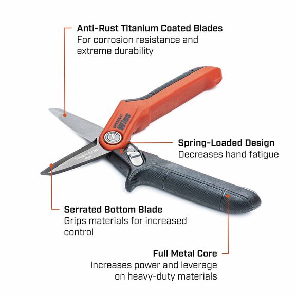 7 1/2" Shear Pro Titanium Utility Shears image number 3