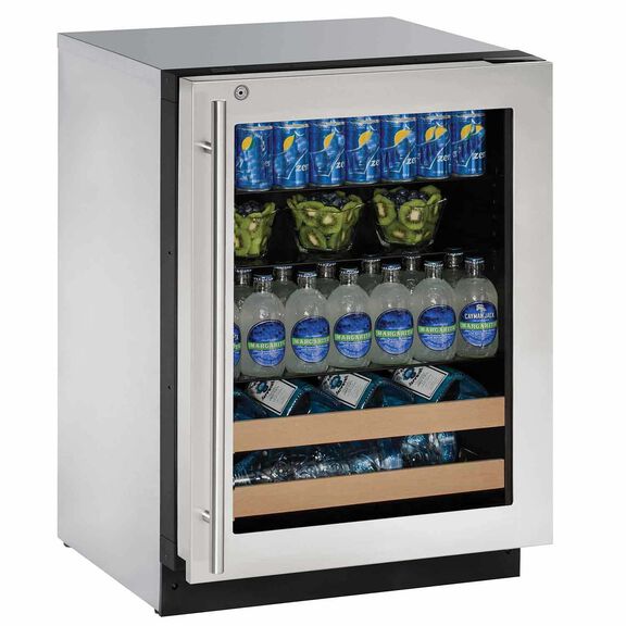 24" Stainless Beverage Center, LHH Lock image number 0