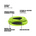 Flexzilla Air Hose 3/8" 25' 1/4"MNPT image number 2