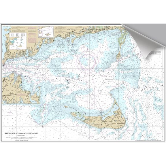 Nantucket Sound Decorative Nautical Chart image number 0