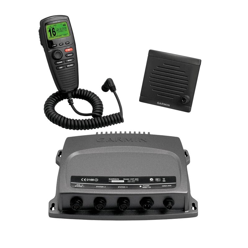 GARMIN VHF 300 Handset VHF Radio, North America, Black West Marine