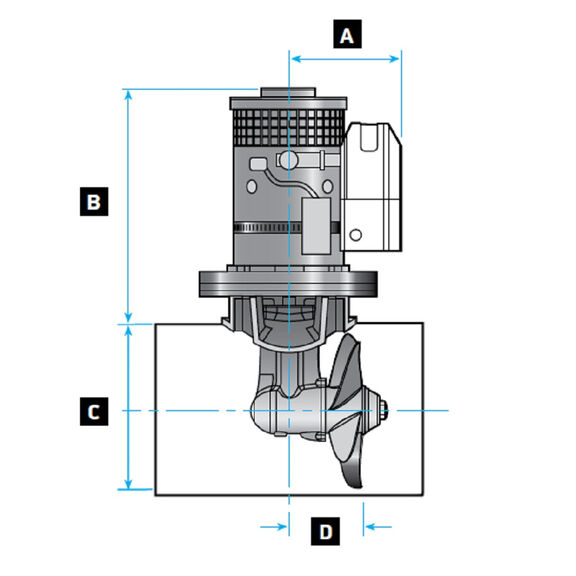 Lewmar 185TT5.0 Bow Thruster - 12V, 6.7 HP (5.0 kW), Typical Boat 40 to 55 ft image number 1