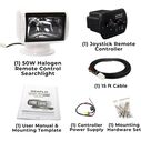 SEAFLO 01 Series 50W Remote Control Halogen Boat Searchlight, White image number 4