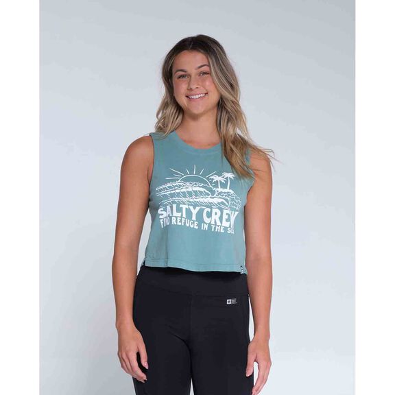 Women's Shorebreak Cropped Muscle Tank image number 0