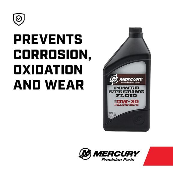 Mercury 858077K01 SAE 0W-30 Full Synthetic Power Steering Fluid, 32 oz. image number 2