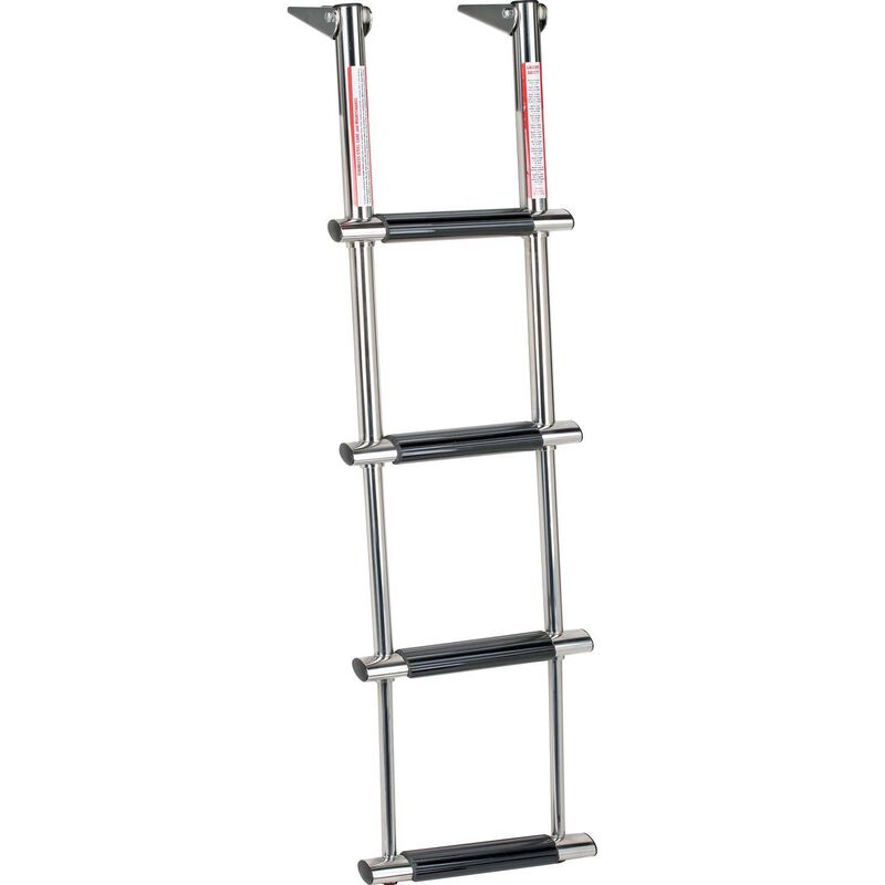 4-Step Stainless Steel Wide-Step Telescoping Dive Ladder image number 0