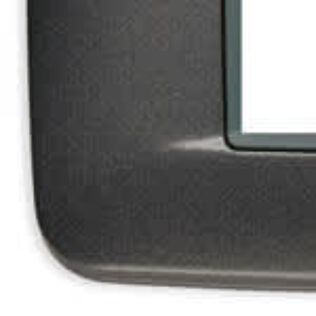 Vimar Eikon 20684.15 4-Module Round Cover Plate, Anthracite Matt