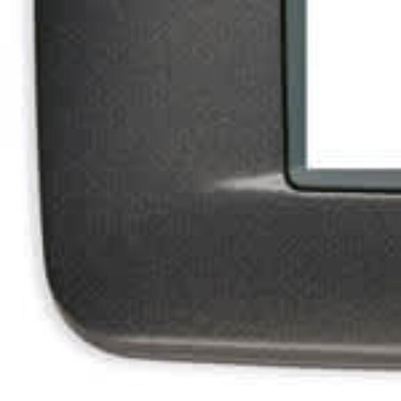 Vimar Eikon 20684.15 4-Module Round Cover Plate, Anthracite Matt image number 0