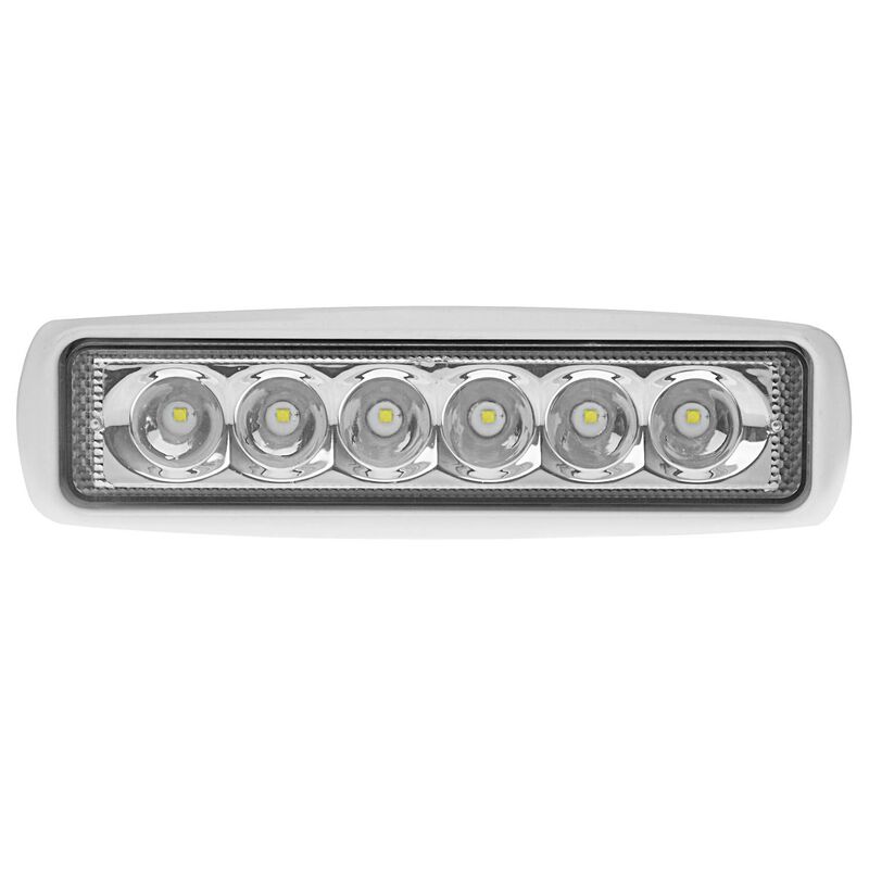 Six LED Aluminum Spreader/Docking Light with Stainless Steel Bracket, Blue/White image number 2