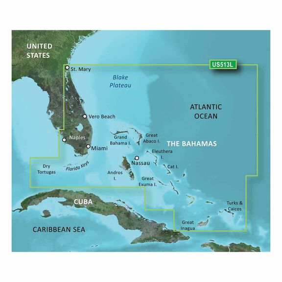 VUS513L Jacksonville to Bahamas BlueChart g3 Vision microSD/SD Card image number 0