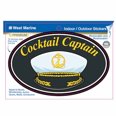 Cocktail Captain Hat Vinyl Decal